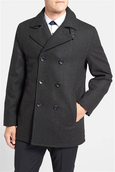 michael michael kors wool-blend peacoat red|Michael Kors Men's Classic Fit Double.